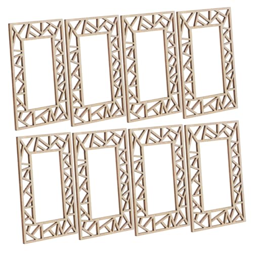 VICASKY 8 Stück Mini Fensterrahmen für Puppenhaus Teiliges DIY Miniatur Fensterzubehör für Kreative Bastelprojekte und Modell Szenen Dekorationen Inspiriert von Traditioneller Architektur von VICASKY