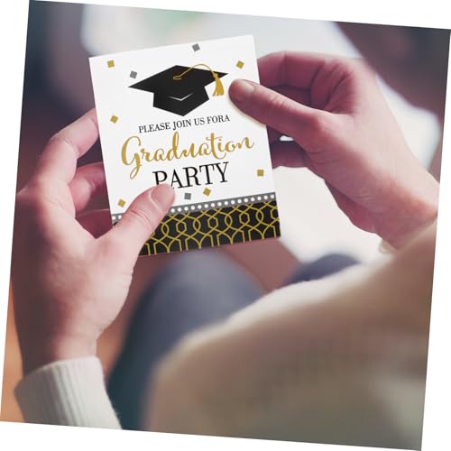 VICASKY 8 Stück Teiliges Graduation Party Einladungskarten mit Elegantem Design Moderne Abschlussfeier Karten aus Hochwertigem Papier Personalisierbar für Nahtlose Gästekommunikation von VICASKY