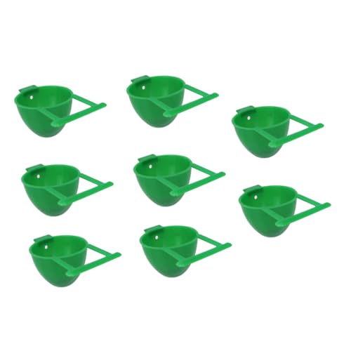 VICASKY 8 Stück Teiliges Runde Papageien futternäpfe aus Kunststoff Vielseitige Vogelkäfig zubehörteile Einfach zu Montierende Wasser Futterbehälter für Kleine Vögel Wie Papageien und von VICASKY