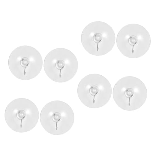 VICASKY 8 Stück Teiliges Saugnapf Stark Transparent PVC mit Stahlhaken Wiederverwendbar ohne Bohren Vielseitig für Badezimmer Küche Glas Fenster Handtücher Küchenutensilien Duschbereich von VICASKY