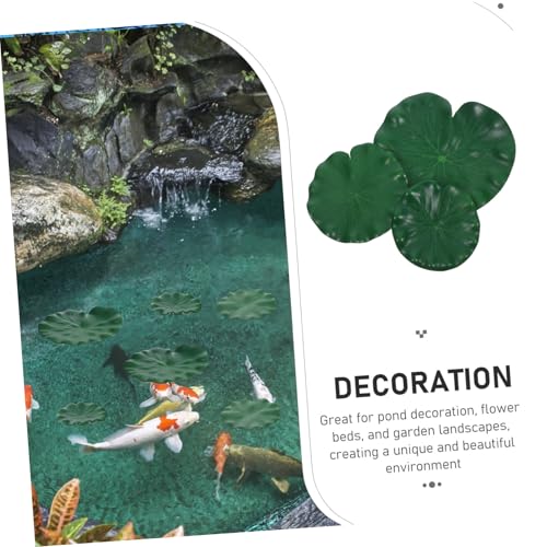 VICASKY 9 Stück Teiliges Künstliche Lotusblätter für Teichdekoration Realistische Schwimmende Seerosen für Garten und Pool für DIY Projekte und VICASKY 9 Stück Teiliges Künstliche Lotusblätter für Teichdekoration Realistische Schwimmende Seerosen für Garten und Pool für DIY Projekte und von VICASKY