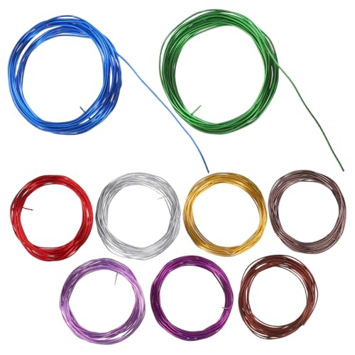 VICASKY 9Roll Bonsai Aluminium-drahtset Biegsamer Oxidierter Trainingsdraht für Indoor Outdoor Pflanzengestaltung Farben für Präzises Formen von Baumzweigen und Bonsai-kunstwerken von VICASKY