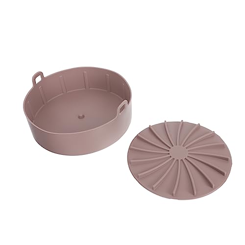 VICASKY Air Fryer Silikon Backform mit Doppelgriffen Hitzebeständig und für Heißluftfritteuse und Backen Kaffee Farbe von VICASKY