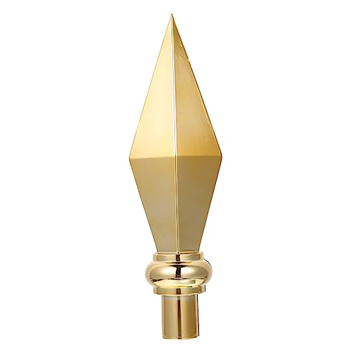 VICASKY Aluminiumlegierung Flaggenmast Topper Eleganter Fahnenkopf Für Stabile Fahnenmasten Dekorativer Goldfarbener Flaggenspitze Einfache Und Langlebiges Design von VICASKY