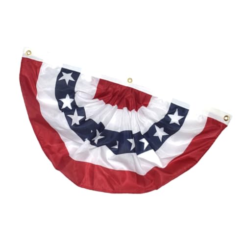 VICASKY Amerikanische Halbkreis Fahnen Girlande aus Polyester Langlebige Fan Flag für Partydekoration Leichte Hängende Flagge für Porch Tür Zaun für Wahl und Patriotische Events VICASKY Amerikanische Halbkreis Fahnen Girlande aus Polyester Langlebige Fan Flag für Partydekoration Leichte Hängende Flagge für Porch Tür Zaun für Wahl und Patriotische Events von VICASKY