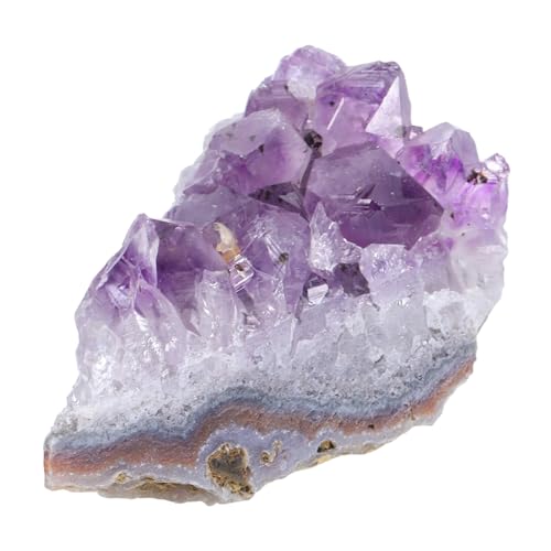 VICASKY Amethyst-Cluster Mineral Ornament Stein klein groß Heilkristalle selbst Amethyst -Kristalle Kristalle Dekor Aquarium natürliche Dekorationen Quarzkristalle Dekor Violett von VICASKY