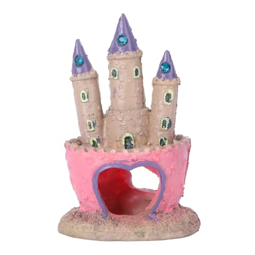 VICASKY Aquarium Schloss Deko Cartoon Castle Modell Fischversteck Langlebig und Sicher für Süß und Aquarien Fischtank Ornament Einfach zu Reinigen und Elegant Gestaltet von VICASKY