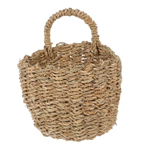 VICASKY Aufbewahrungskorb zum Aufhängen Wand Gewebte Geflochtener Aufbewahrungskorb Obstkorb Vase hängender geflochtener Korb geflochtener Blumenkorb getrockneter Seetang VICASKY Aufbewahrungskorb zum Aufhängen Wand Gewebte Geflochtener Aufbewahrungskorb Obstkorb Vase hängender geflochtener Korb geflochtener Blumenkorb getrockneter Seetang von VICASKY