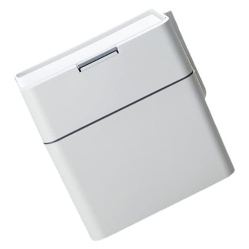VICASKY Automatischer Abfallbehälter mit Deckel und Integrierter Wc bürste Platzsparender Badmülleimer für Küche Wohnzimmer und Badezimmer Weiß Praktischer Staub Müllsammler VICASKY Automatischer Abfallbehälter mit Deckel und Integrierter Wc bürste Platzsparender Badmülleimer für Küche Wohnzimmer und Badezimmer Weiß Praktischer Staub Müllsammler von VICASKY