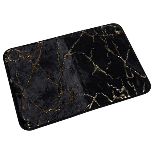 VICASKY rutschfeste Badematte Wasserabsorbierende Bodenmatte aus Polyester mit Marmormuster für Badezimmer und Schwimmbäder Saugfähiger Badeteppich für Sicheren Stand von VICASKY