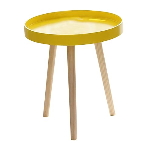 VICASKY Beistelltisch Nordic Stil Kleiner Sofatisch aus Kompakter Nachttisch für Wohnzimmer Balkon Kreativer Mini Tisch mit Praktischem Stauraum Einfache Montage Gelb VICASKY Beistelltisch Nordic Stil Kleiner Sofatisch aus Kompakter Nachttisch für Wohnzimmer Balkon Kreativer Mini Tisch mit Praktischem Stauraum Einfache Montage Gelb von VICASKY