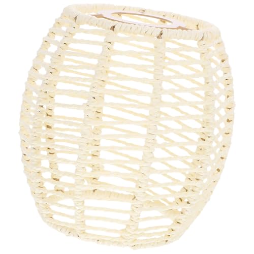 VICASKY Boho Pendelleuchte Lampenschirm Handgewebt aus Papier und Metall Einzigartiger Leichter Lampenschirm für Wohnzimmer Restaurant Hotel Stabiles Rustikales Design Warmes Flair von VICASKY
