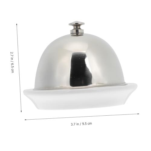 VICASKY Butterdose Keramik mit Edelstahldeckel Multifunktionale Butterschale und Gewürzschale Hitzebeständig Langlebig Leicht zu Reinigen für Küche und Tisch von VICASKY