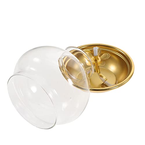 VICASKY Butterlampe Einmachglas-öllampe Retro-petroleumlampe Altar Öllampe Paraffin Kleines Öl Antiquität Drinnen Kerosin -Laterne Öllampenschornstein Altar Petroleumlampe Kupferlegierung von VICASKY