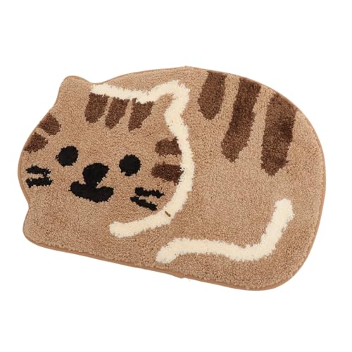 VICASKY Cartoon Katzen Bodenmatte rutschfeste und Saugfähige Fußmatte für Bad und Wohnbereich Pflegeleichte Teppichmatte im Süßen Design für Schlafzimmer und Badezimmer Khaki VICASKY Cartoon Katzen Bodenmatte rutschfeste und Saugfähige Fußmatte für Bad und Wohnbereich Pflegeleichte Teppichmatte im Süßen Design für Schlafzimmer und Badezimmer Khaki von VICASKY
