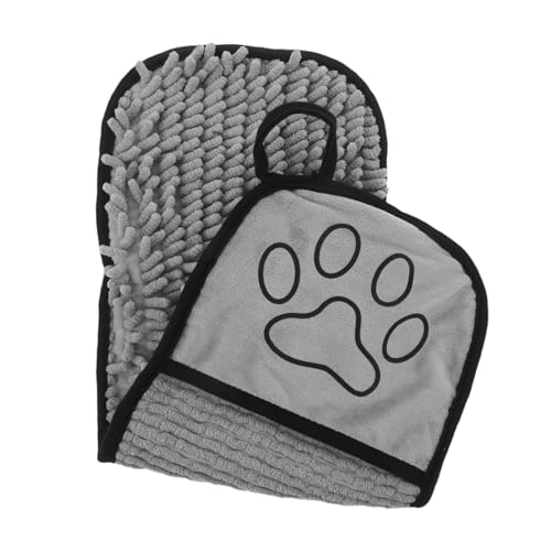 VICASKY Chenille Haustier Handtuch Saugfähiges Schnell Trocknendes Mikrofasertuch mit Handtaschen für Kleine bis Große Hunde und Katzen Vielseitiges Bad und Pflegezubehör Leicht und von VICASKY