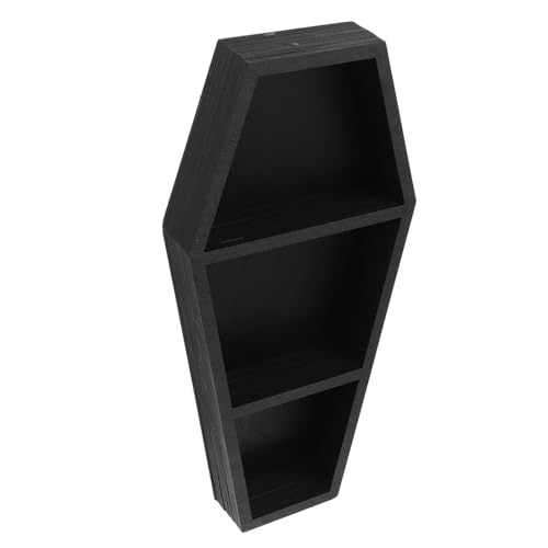 VICASKY Coffin Wall Floating Shelf aus Holz Gothisches Schwebendes Wandregal Stabiles Sarg Design für Wohnzimmer Schlafzimmer und Halloween deko Robust und Platzsparend VICASKY Coffin Wall Floating Shelf aus Holz Gothisches Schwebendes Wandregal Stabiles Sarg Design für Wohnzimmer Schlafzimmer und Halloween deko Robust und Platzsparend von VICASKY