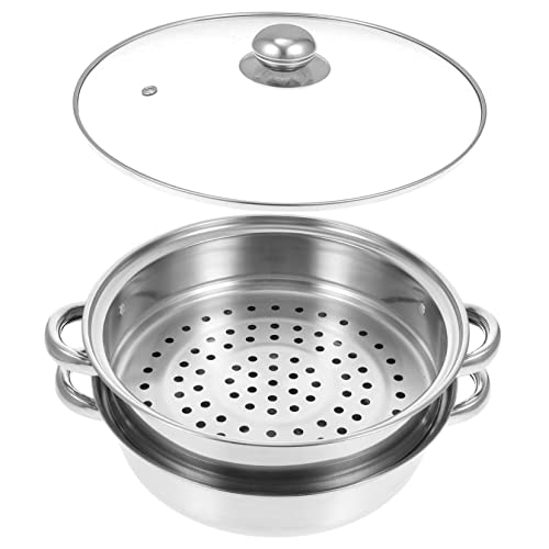 VICASKY Dampfgarer Topf Doppelstöckiger Kochtopf mit Lebensmittel Dampfer Funktion für Induktions und Gasherde Leicht und Einfach zu Reinigen VICASKY Dampfgarer Topf Doppelstöckiger Kochtopf mit Lebensmittel Dampfer Funktion für Induktions und Gasherde Leicht und Einfach zu Reinigen von VICASKY