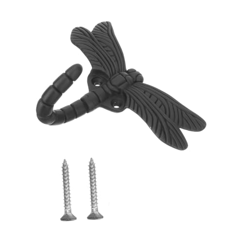 VICASKY Dekorativer Wandhaken aus Metall Libellenform Robuster Garderobenhaken für Mäntel Hüte und Schlüssel Kreativer Wandorganizer für Innenräume Stilvoll und Langlebig von VICASKY