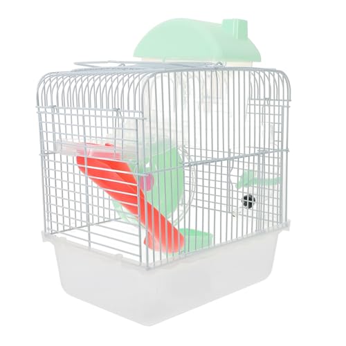 VICASKY Doppelschichtiger Hamsterkäfig Eisendraht Geräumige Haustiervilla für Zwerghamster Abnehmbar und Atmungsaktiv und Entspannen Transparentes Design von VICASKY