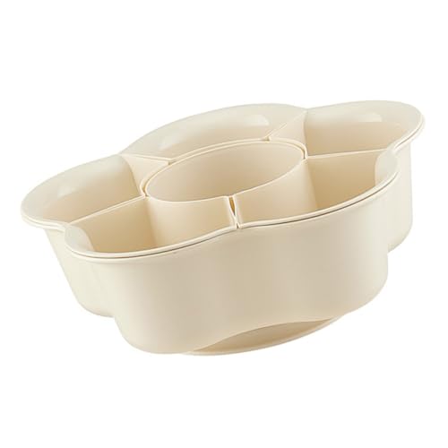 VICASKY Drehbare Langlebige Hot Pot Servierplatte mit Fächern Lebensmittelecht Abtropfbar Multifunktionales Gemüse Obsttablett für Küche und Buffet Cremeweiß Wiederverwendbar VICASKY Drehbare Langlebige Hot Pot Servierplatte mit Fächern Lebensmittelecht Abtropfbar Multifunktionales Gemüse Obsttablett für Küche und Buffet Cremeweiß Wiederverwendbar von VICASKY