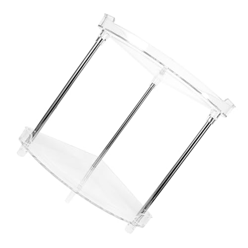VICASKY Badezimmer Organizer aus Stabilem Material Eckregal für Arbeitsplatte Multifunktionales Kosmetik und Toilettenartikel Lagerregal Transparent Elegant von VICASKY
