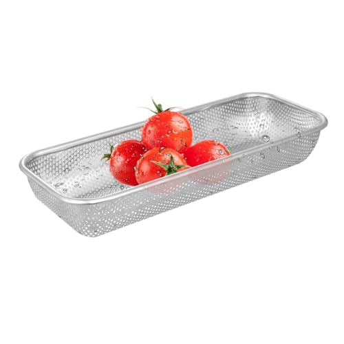VICASKY Edelstahl Abtropfkorb Klein Rechteckig Küchensieb mit Lochung Multifunktional für Gemüsewaschen und Aufbewahrung Obstkorb Küchenorganizer Robust Langlebig VICASKY Edelstahl Abtropfkorb Klein Rechteckig Küchensieb mit Lochung Multifunktional für Gemüsewaschen und Aufbewahrung Obstkorb Küchenorganizer Robust Langlebig von VICASKY