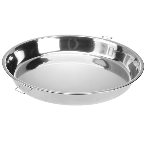 VICASKY Edelstahl Dampfplatte mit Doppelgriffen Hitzebeständig Leichtes Metallteller für Dämpfen und Servieren von Kalten Nudeln und Reis in Küche und Restaurant von VICASKY