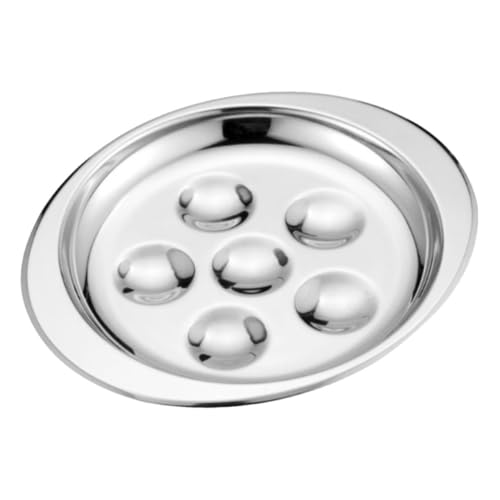 VICASKY Edelstahl Escargot Backform Hitzebeständig Schneckenteller Auflaufform Servierplatte Spülmaschinenfest für Ofen und Mikrowelle von VICASKY