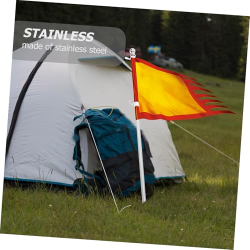 VICASKY Edelstahl Fahnenmast mit Drehfunktion Wetterfest Stabil für Balkon Vielseitig Einsetzbar Freistehend Windresistent Langlebig von VICASKY