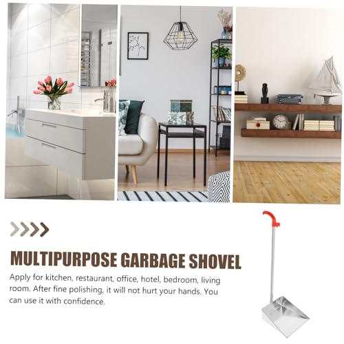 VICASKY Edelstahl Kehrschaufel mit Langem Griff Kleine Staubpfanne für Innen und Außen Ergonomisch Platzsparend Robust und Verschleißfest für Haushalt Büro Garage und Balkon VICASKY Edelstahl Kehrschaufel mit Langem Griff Kleine Staubpfanne für Innen und Außen Ergonomisch Platzsparend Robust und Verschleißfest für Haushalt Büro Garage und Balkon von VICASKY