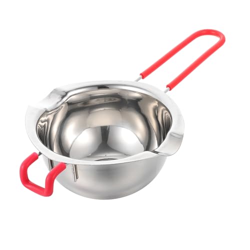 VICASKY Edelstahl Schmelztopf mit Griff Hitzeschutz Wasserbad Schmelzschale für Schokolade Butter Käse Hitzebeständig und Gleichmäßig Erhitzend zum Backen und Schmelzen von VICASKY