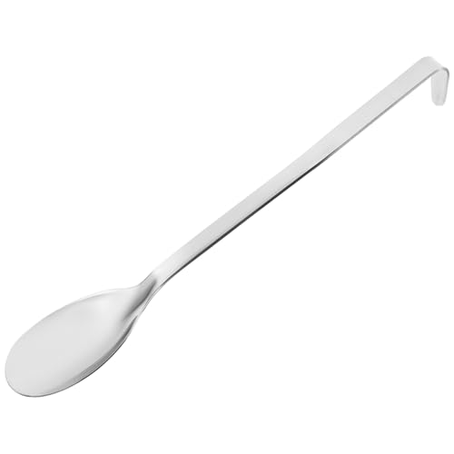 VICASKY Edelstahl Servierlöffel mit Langem Griff Robustes Küchenutensil mit Haken Komfortabel und Leicht für Restaurant und Heimgebrauch Spülmaschinenfest und Langlebig von VICASKY