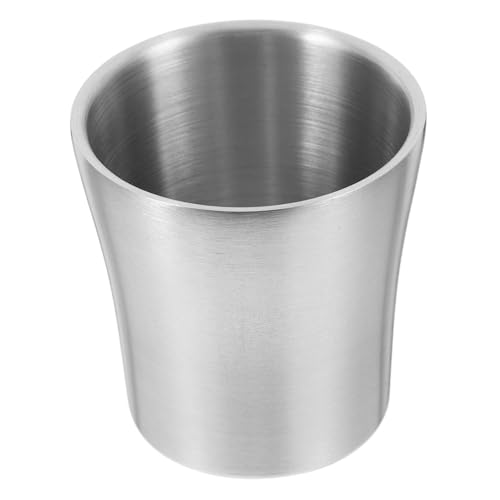 VICASKY Edelstahl Trinkbecher Unzerbrechlich Waist Shaped Design Leicht Robust Multifunktional Reise Badezimmerbecher Bpa frei Stapelbar für Mundspülung und Zahnbürstenhalter VICASKY Edelstahl Trinkbecher Unzerbrechlich Waist Shaped Design Leicht Robust Multifunktional Reise Badezimmerbecher Bpa frei Stapelbar für Mundspülung und Zahnbürstenhalter von VICASKY