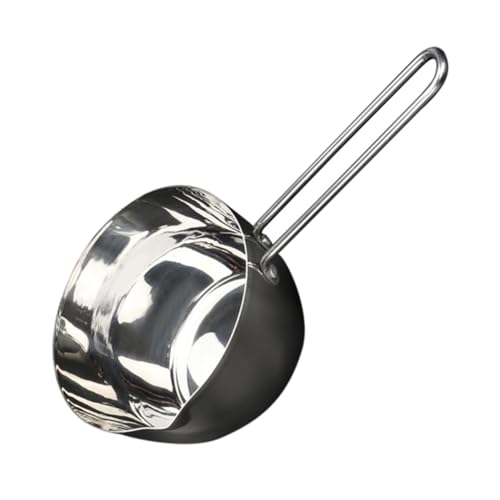VICASKY Edelstahl Wasserschöpfer mit Langem Griff Rostfrei Verschleißfest Ergonomisch Vielseitig für Küche und Garten Langlebiger Suppen Wasserschöpfer Leicht zu Reinigen Handhaben von VICASKY
