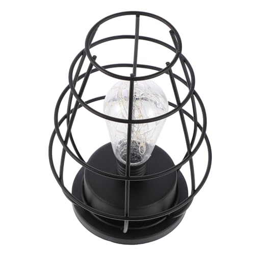 VICASKY Eisenkorb Tischlampe LED Dekorationslampe Vintage Industrie Stil Retro Nachttischlampe für Wohnzimmer Schlafzimmer Party Beleuchtung von VICASKY