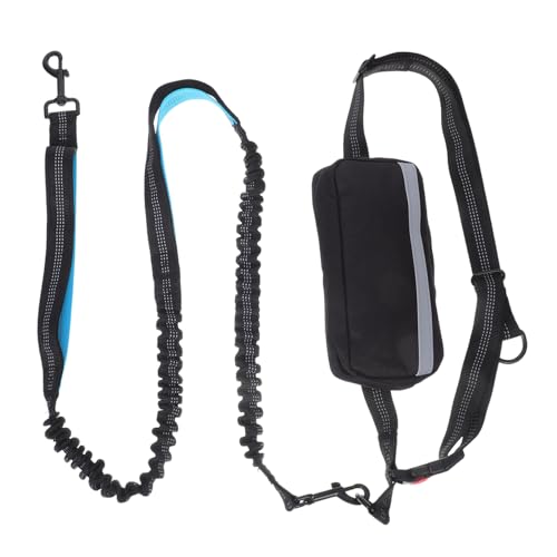 VICASKY Elastische Hundeleine mit Bauchgurt und Reflektierendem Bungee Design Multifunktionaler Laufgürtel mit Integrierter Hüfttasche für Freihändiges Spazierengehen und Sicheres Joggen von VICASKY