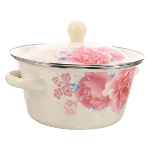 VICASKY Emaille Schüssel mit Deckel Lard Bowl Doppelgriff Dickwandig Langlebig Servierschüssel für Obst Snacks Dessert Vielseitig Einsetzbar Camping Küchenschüssel VICASKY Emaille Schüssel mit Deckel Lard Bowl Doppelgriff Dickwandig Langlebig Servierschüssel für Obst Snacks Dessert Vielseitig Einsetzbar Camping Küchenschüssel von VICASKY