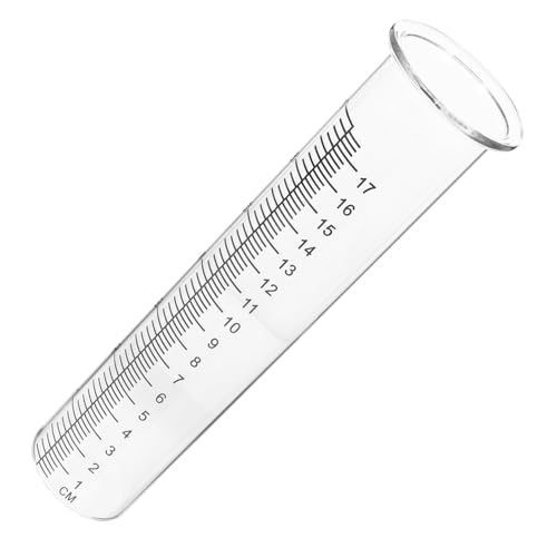 VICASKY Ersatzglas Regenmesser aus Hochwertigem Borosilikatglas Präzise und Wetterfest Transparentes Glasröhrchen zur Niederschlagsmessung im Garten Außenbereich Leicht Ablesbar und von VICASKY