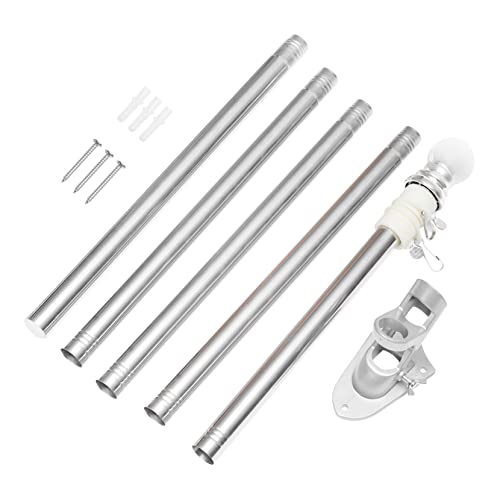 VICASKY Fahnenmast Drehbar Wetterfest mit Sockel und Schrauben für Außenbereich Stabile Metallflaggenhalterung für Haus und Garten VICASKY Fahnenmast Drehbar Wetterfest mit Sockel und Schrauben für Außenbereich Stabile Metallflaggenhalterung für Haus und Garten von VICASKY