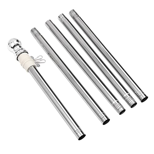 VICASKY Fahnenmast Kit mit Wandhalterung und Drehbaren Ringen Fuß Verstellbar Wetterfest für Innen und Außenbereich für Garten Dach oder LKW VICASKY Fahnenmast Kit mit Wandhalterung und Drehbaren Ringen Fuß Verstellbar Wetterfest für Innen und Außenbereich für Garten Dach oder LKW von VICASKY