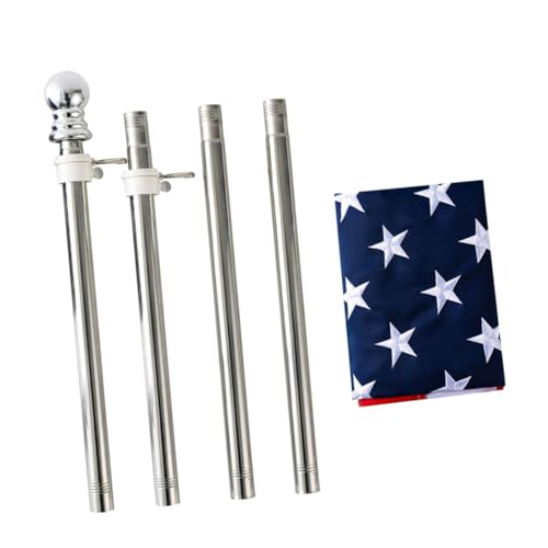 VICASKY Fahnenmast mit Kupferringen Wetterfest Robust für Boot Garten Outdoor Stabiler Amerikanischer Flaggenstab für Flagge von VICASKY