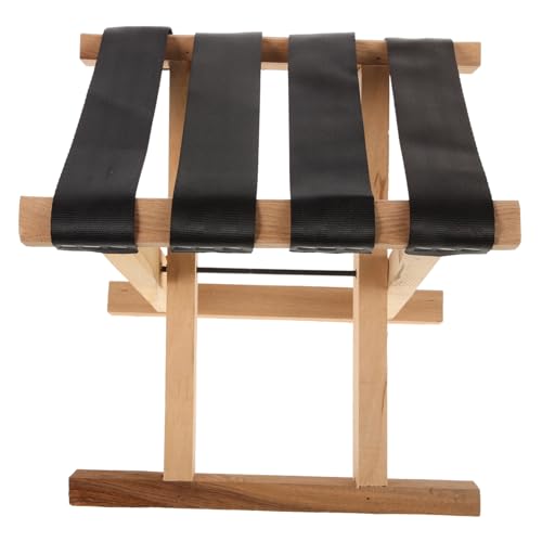 VICASKY Faltbarer Campingstuhl Klapphocker Tragbarer Outdoor Sitz Hocker für Angeln Wandern Garten Strand Vielseitig Einsetzbar Höhe Schwarz von VICASKY