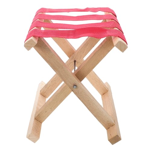 VICASKY Faltbarer Hocker für Angeln und Camping Tragbarer Klappstuhl Holz Kompakte Bank für Outdoor Aktivitäten Zusammenklappbarer Hocker Leicht und für Reisen von VICASKY