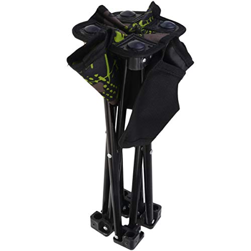VICASKY Faltbarer Multifunktionaler Anglerstuhl Tragbarer Campingstuhl für Outdoor Aktivitäten Grün Camo Leicht und für Angeln Reisen und von VICASKY