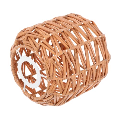 VICASKY Faux Rattan Pendelleuchte Handgefertigter Lampenschirm Korbgeflecht Rustikal Sanft Lichtdiffusor Für Esszimmer Gästehaus Dekor Robust Formbeständig von VICASKY