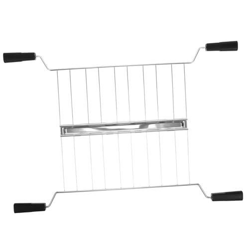 VICASKY Frühstücksmaschinengrill Tablett Brotständer Toastmaschinenteile Bratengestell Warmhalterost für Toaster Brotregal Griddle Warmhalterost Rostfreier Stahl Black von VICASKY