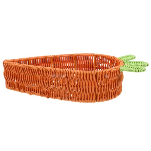 VICASKY Geflochtener Aufbewahrungskorb aus Imitations Rattan Handgewebter Kleiner Obstkorb und Snackschale Vielseitig als Brotkorb und Dekoration für Küche und Wohnzimmer Geeignet von VICASKY