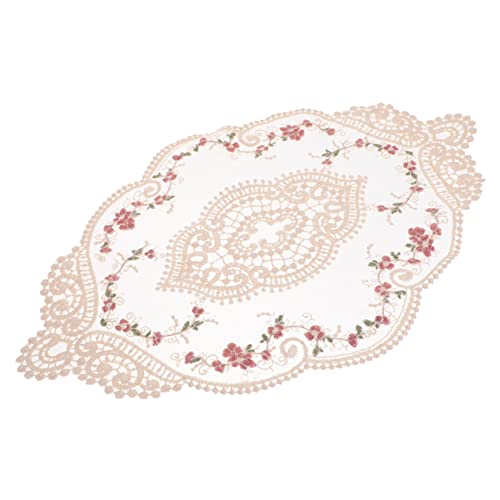 VICASKY Gehäkeltes Besticktes Tischset aus Mikrofaser Dekorative Spitzen Tischmatte Vintage Esstisch Dekoration für Hochzeiten und Feste VICASKY Gehäkeltes Besticktes Tischset aus Mikrofaser Dekorative Spitzen Tischmatte Vintage Esstisch Dekoration für Hochzeiten und Feste von VICASKY