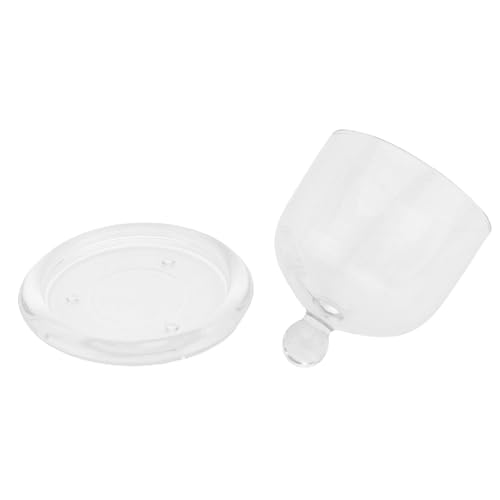 VICASKY Glasglocke Tortenhaube Transparent Lebensmittelecht Glasabdeckung für Kuchen und Desserts Stilvolle Dekohaube mit Glattem Finish Staubdicht und Leicht zu Reinigen für Partys und von VICASKY